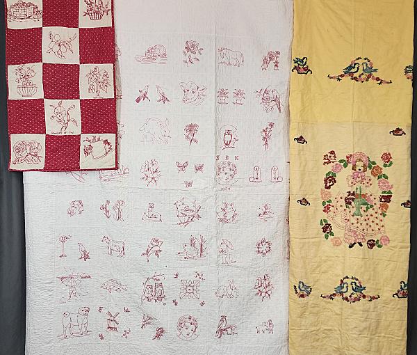 2 Vintage Red Work Quilts and More (1 of 20)