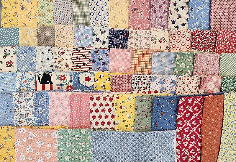 11 lbs Quilt Fabric c2000 - 1930s Repro C - Aunt Grace (1 of 18)
