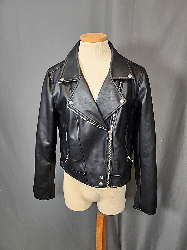 Mens Black Motorcycle Jacket (1 of 7)