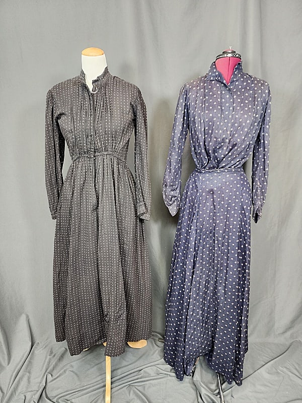 2 19th Century Black Print Dresses (1 of 11)