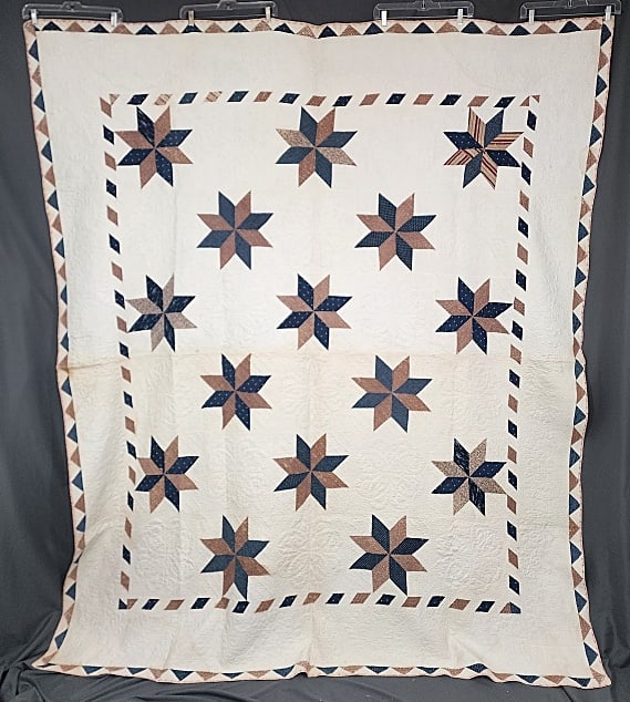 Antique c1860  LeMoyne Star Quilt (1 of 10)
