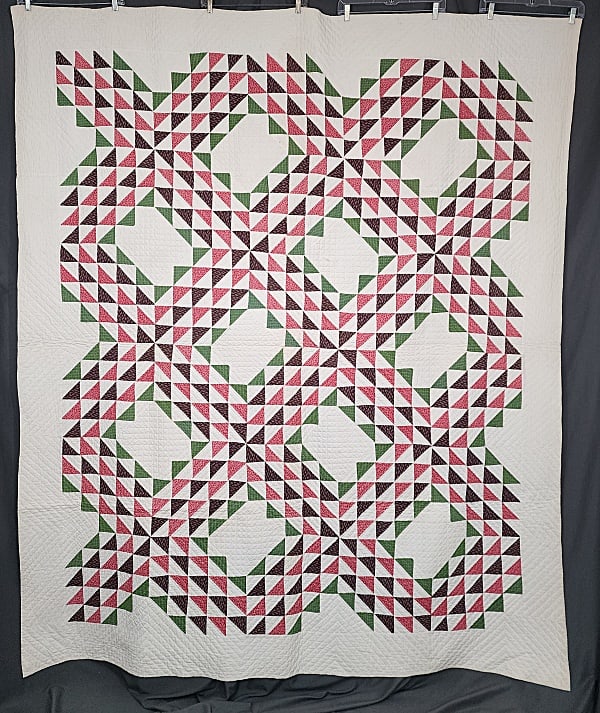 Antique c1880 Ocean Waves Quilt (1 of 10)