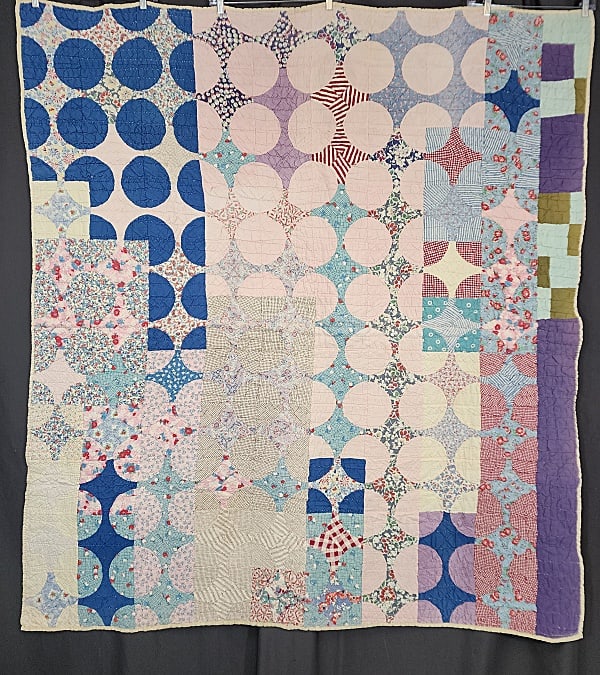 Vintage c1940 Snowball Quilt (1 of 9)