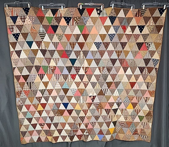 Antique c1890 1000 Pyramid Quilt (1 of 13)