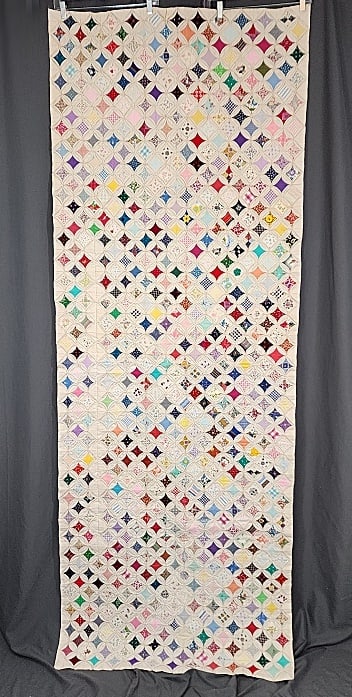 Vintage c1950 Cathedral Window Quilt Section (1 of 12)