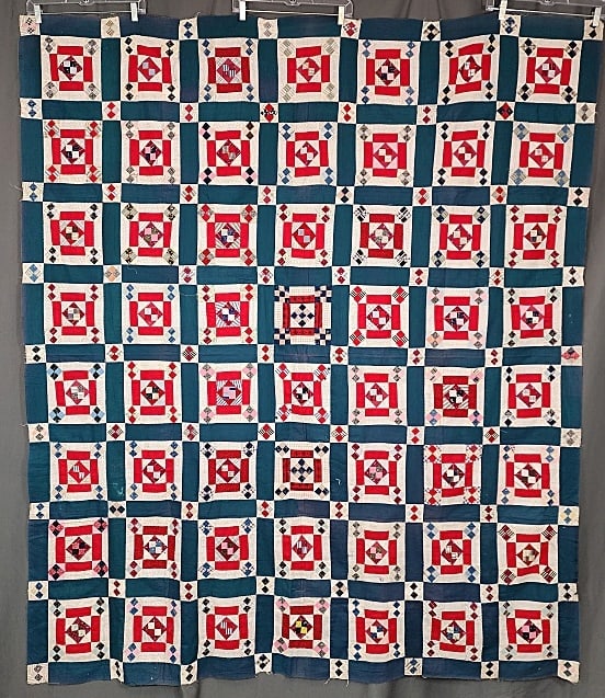Antique c1890 Coxeys Camp Variation Quilt Top (1 of 13)