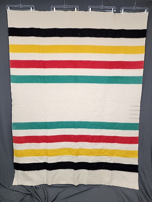 Vintage Hudson Bay Point Wool Blanket (1 of 11)