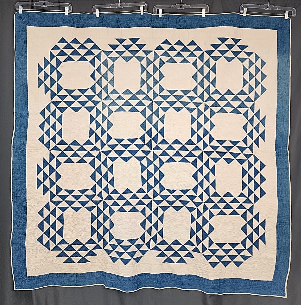 Antique Blue & White Ocean Waves c1880 (1 of 9)