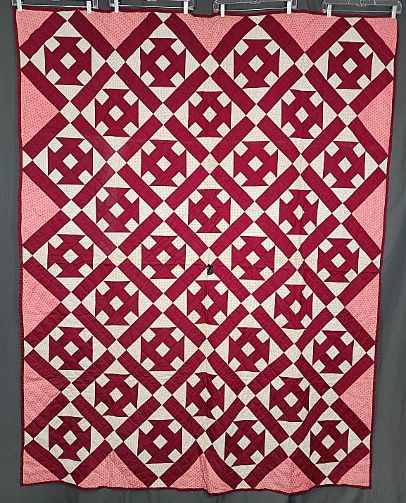 Antique c1910 Hole in the Barn Door Quilt (1 of 7)