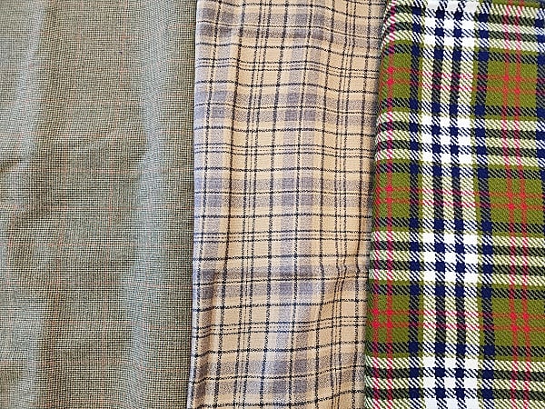 3 Pieces of Wool Plaid- Mixed Plaids (1 of 10)
