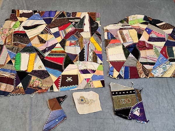 Group of Crazy Quilt Fragments (1 of 12)