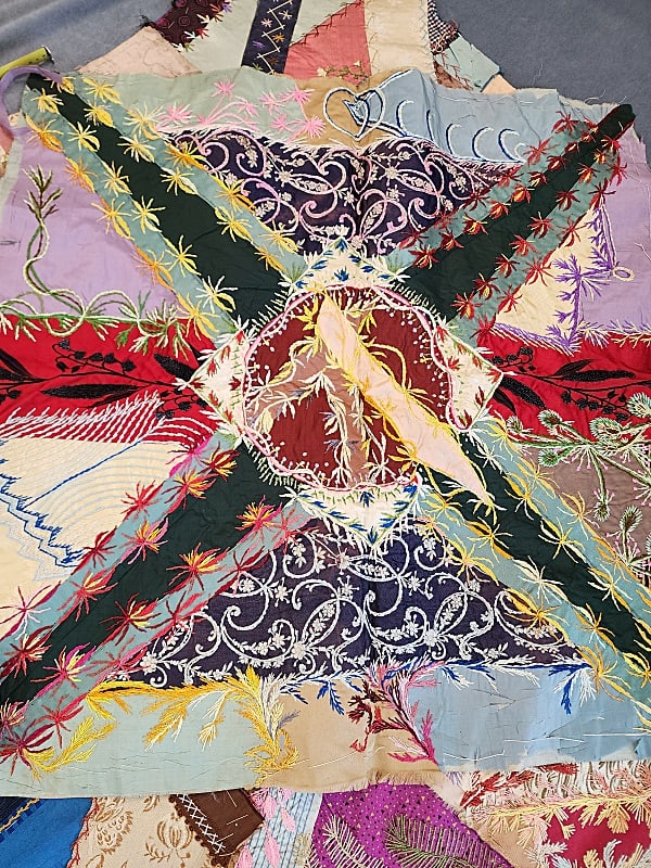 Group of Antique Crazy Quilt Blocks (1 of 11)