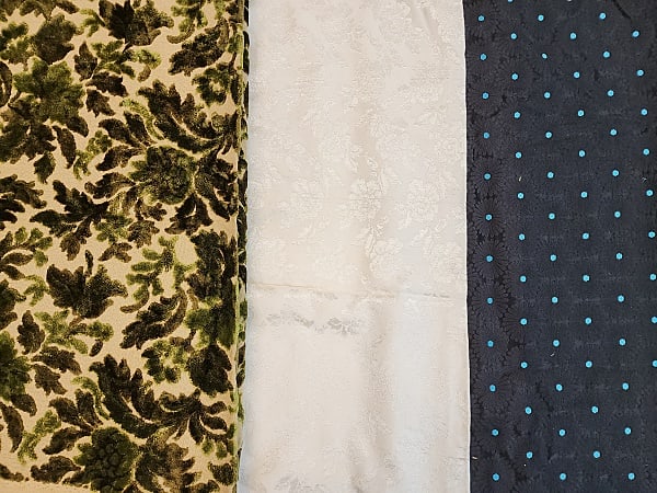 7 lbs of Vintage Home Decor Weight Fabric (1 of 10)