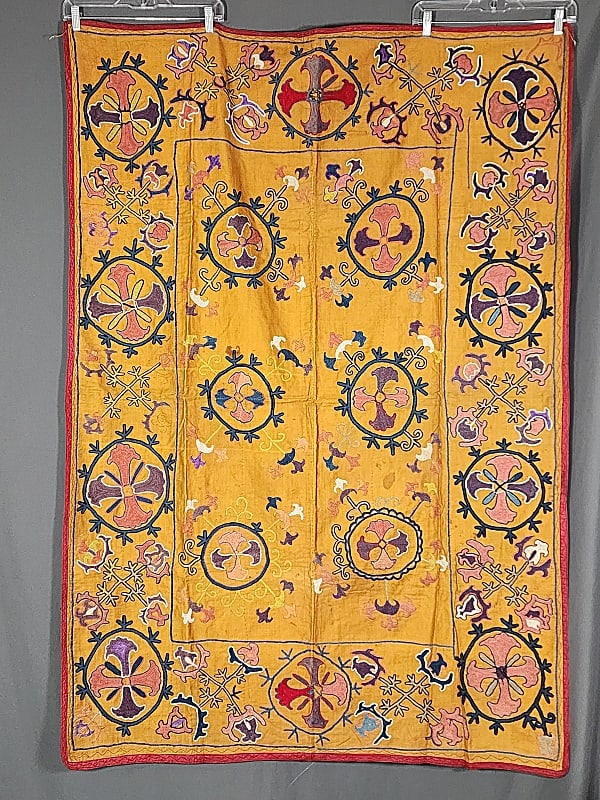 Vintage Indian Suzani Textile-Yellow (1 of 9)