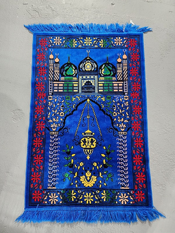 Small Vintage Rayon Prayer Rug (1 of 5)
