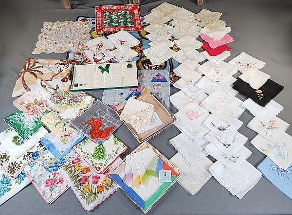 Over 60 Vintage Handkerchiefs (1 of 17)