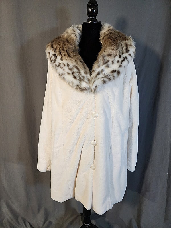 Ivory Faux Fur Coat-Dennis Basso (1 of 6)