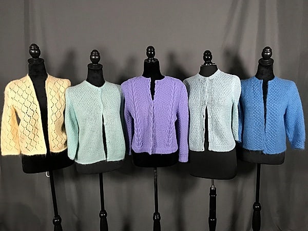 Group of 5 Vintage Ladies Hand Knit Cardigans (1 of 13)