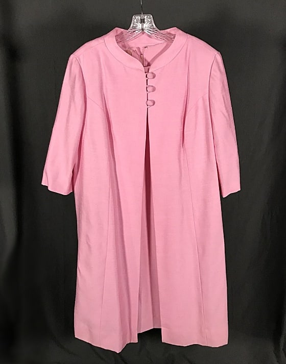 Vintage Ladies c1960 Pink Dress and Matching Jacket- B. Altman & Co. (1 of 10)