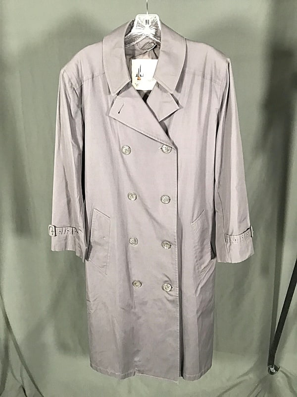 Ladies Gray Trench Coat- Misty Harbor (1 of 5)