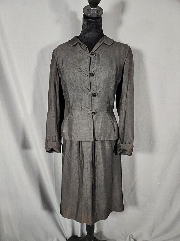 Vintage Ladies Black Skirt Suit Set c1950 (1 of 7)