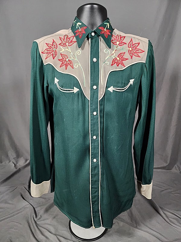 Vintage Mens Western Shirt c1950's-60's- H Bar C Ranchwear (1 of 7)