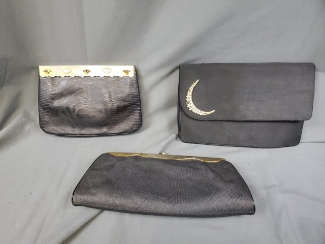 3 Vintage Black Purses - Rosenfeld Koret (1 of 13)