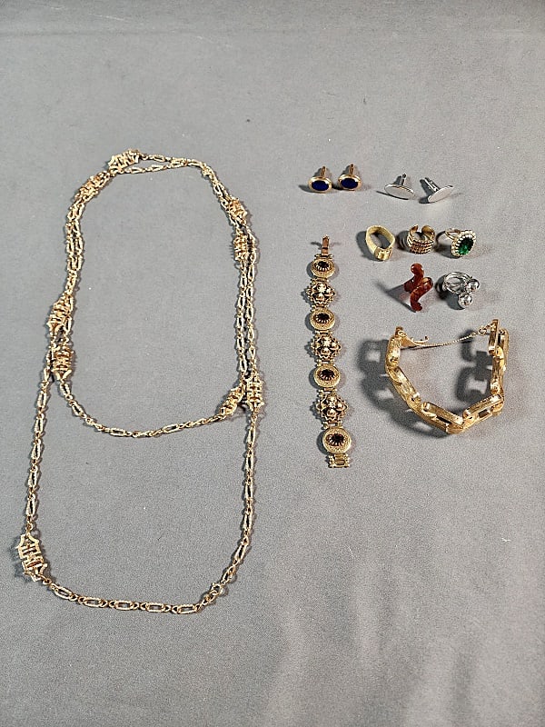 Group of Gold Tone Costume Jewelry (1 of 20)