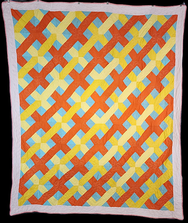 Tessellation Pattern Machine Quilted Sample (1 of 8)