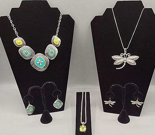 Group of Silver Tone Necklace and Earrings Sets and More (1 of 18)