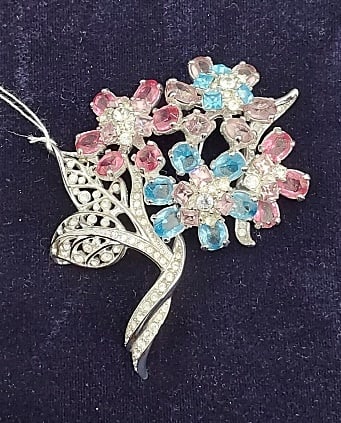 Large Floral Spray Brooch by Nolan Miller (1 of 2)