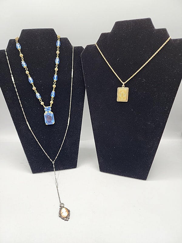 Group of 3 Vintage Necklaces-Sterling and More (1 of 13)