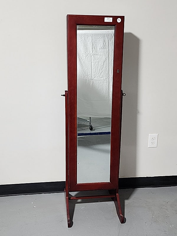 Cherry Finish Standing Mirror Jewelry Armoire-Lori Greiner (1 of 13)
