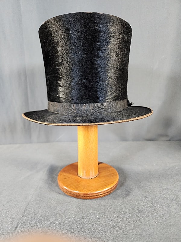 Antique Victorian Mens c1880 Beaver Fur Top Hat (1 of 11)