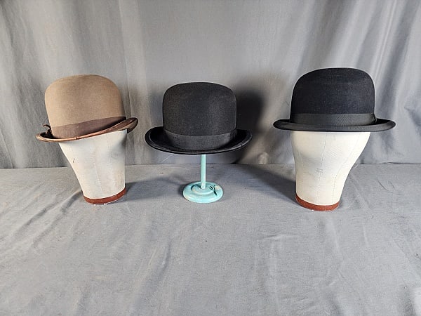 3 Antique and Vintage Mens Bowler/Derby Hats (1 of 20)