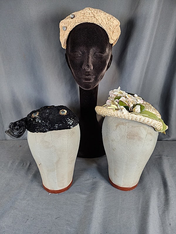 3 Vintage Ladies Hats with Embellishment (1 of 18)