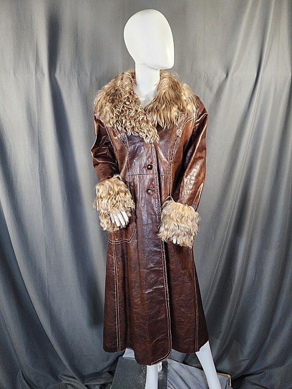 Vintage Penny Lane Leather With Fur Trim Coat (1 of 15)