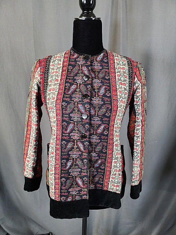 Antique c1880 Ladies Wool Paisley Jacket (1 of 10)