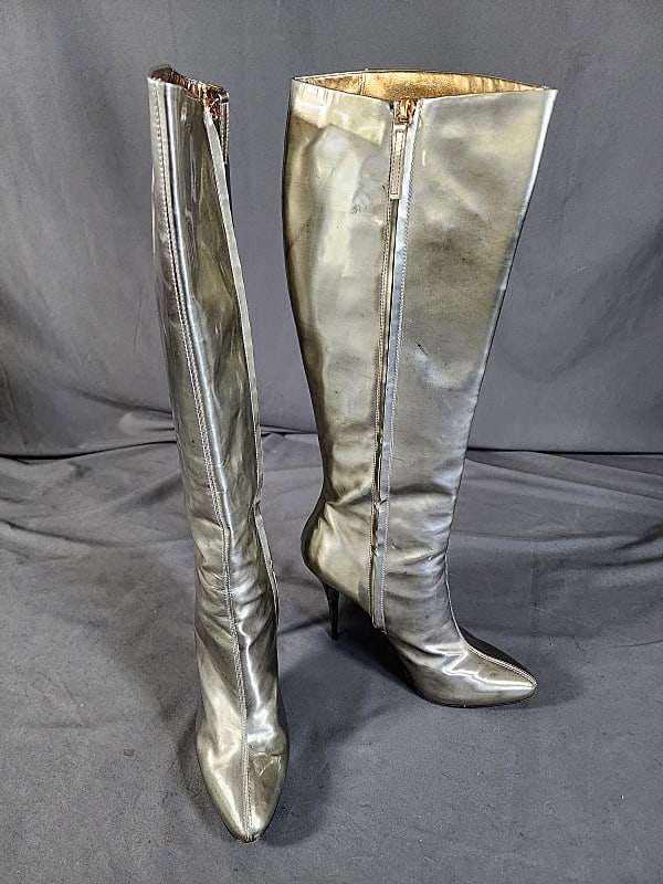 Giuseppe Zanotti Silver Stiletto Boots (1 of 14)