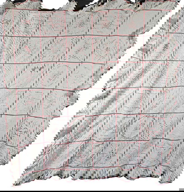 1889 RedWork Signature Counterpane Quilt (1 of 16)