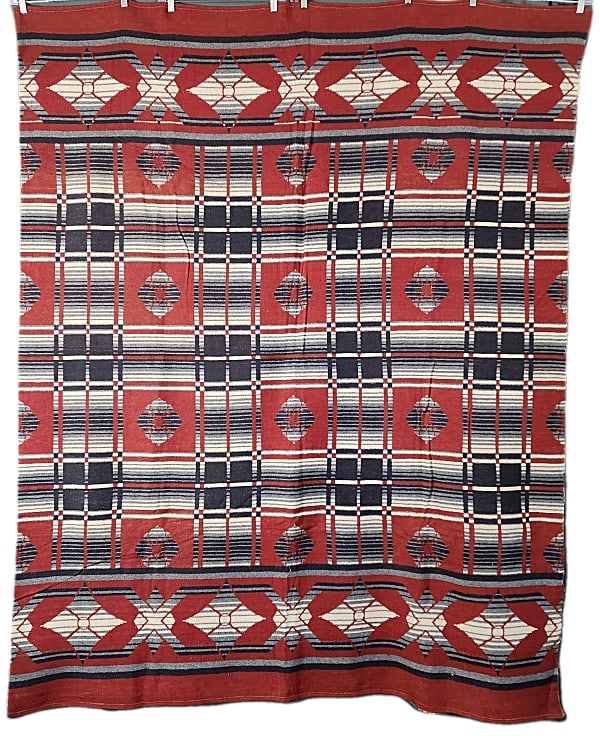 1 Vintage c1950 Woven Camp Blanket (1 of 8)