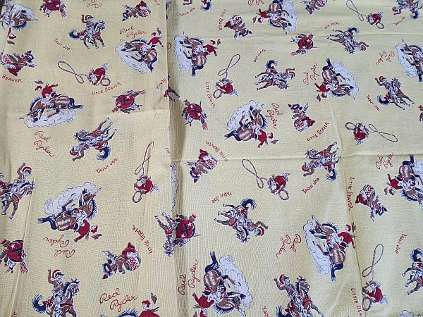 2 Vintage Full Cowboy and Indian Feedsacks (1 of 8)