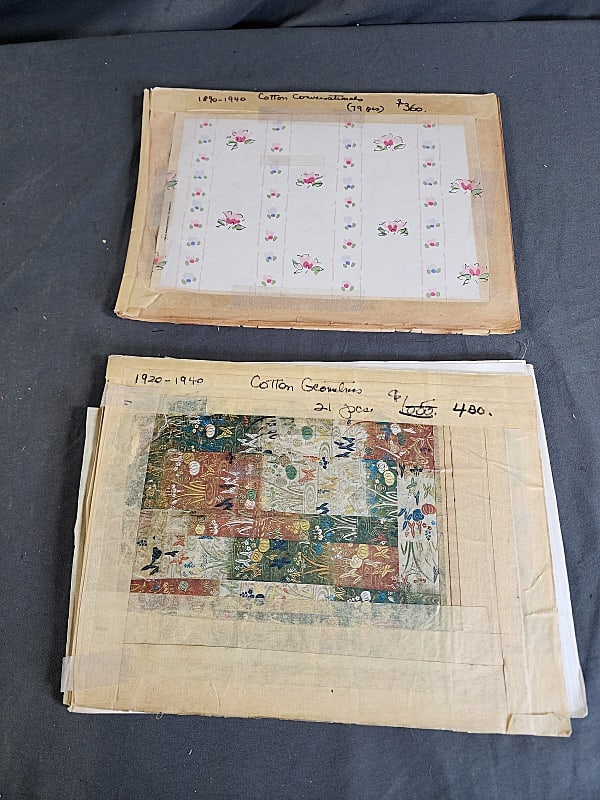 2 Vintage Textile Swatch Books - Conversational Prints (1 of 13)