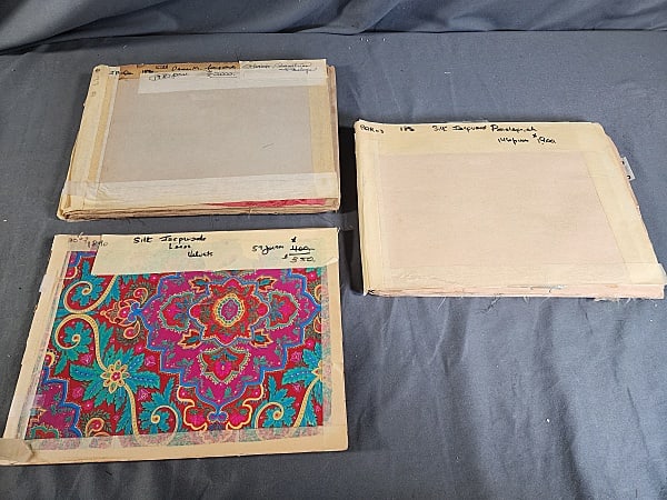 3 Antique 19th Century Textile Swatch Books-Silks (1 of 14)
