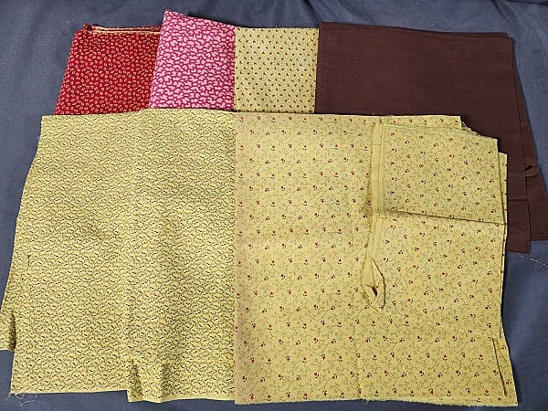 Group of Antique Printed Fabric - Tiny Flowers (1 of 13)