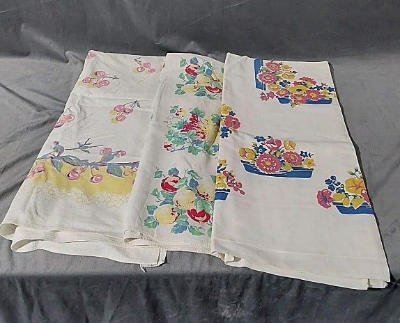 Vintage Printed Tablecloths-Flowers and Fruit (1 of 14)