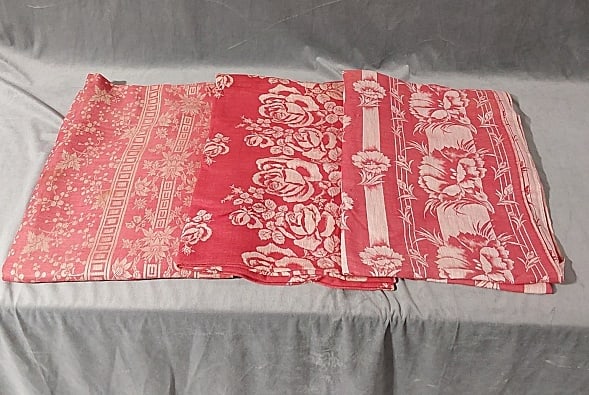 3 Vintage Tablecloths-Turkey Red Damask (1 of 19)