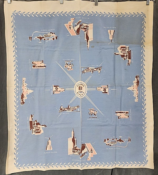 Vintage Souvenir Printed Tablecloth - Michigan (1 of 6)