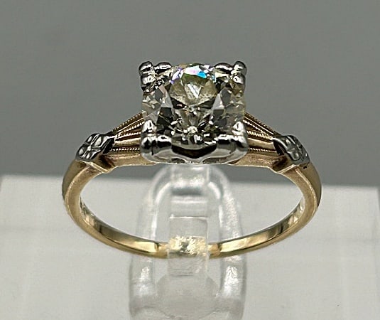 Vintage c1950 14K Diamond Solitaire Ring