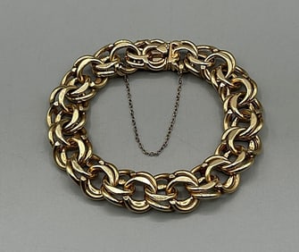 Vintage c1960 Heavy 14K Gold Bracelet